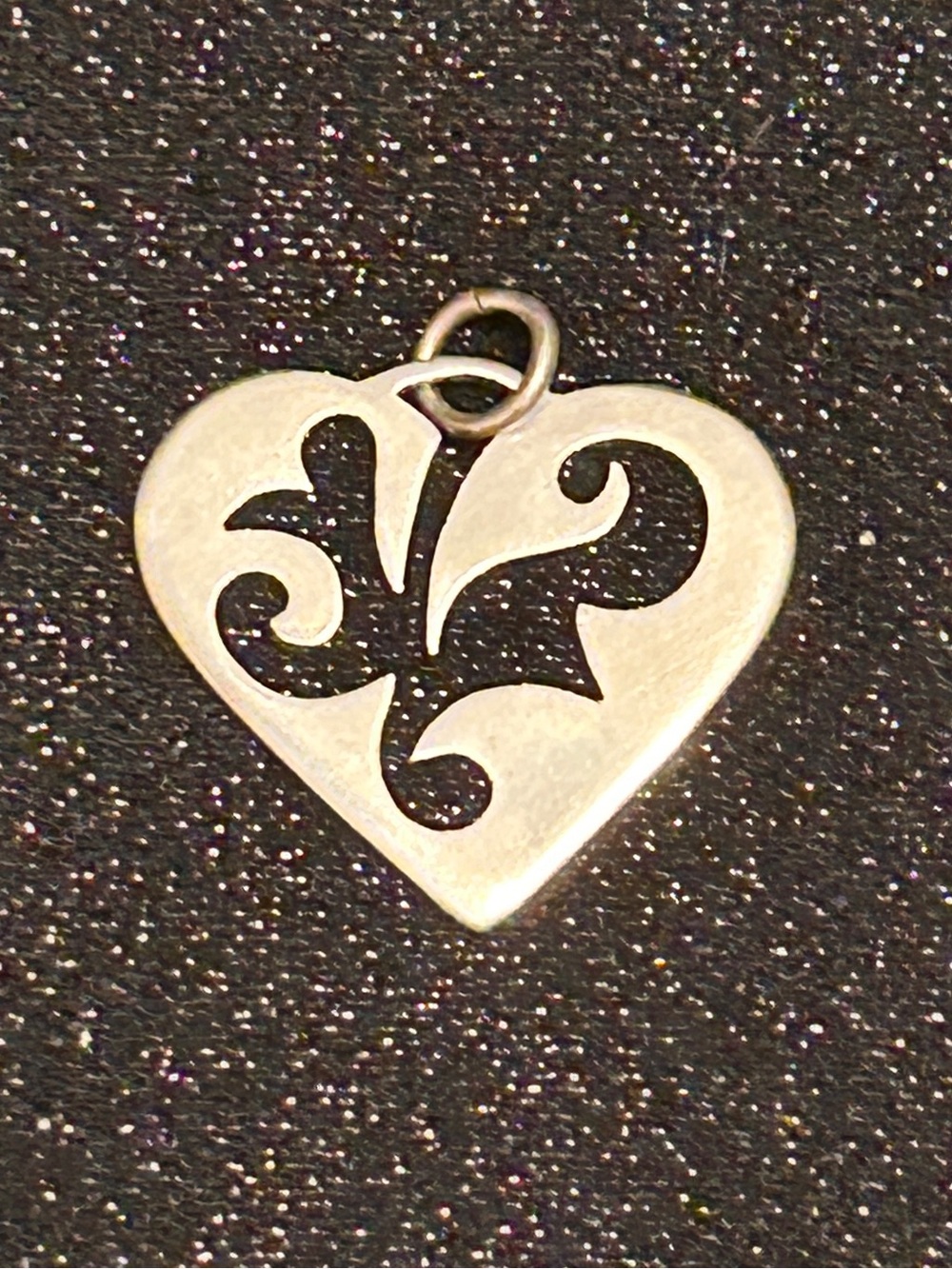Handmade sterling silver, tribal heart pendant